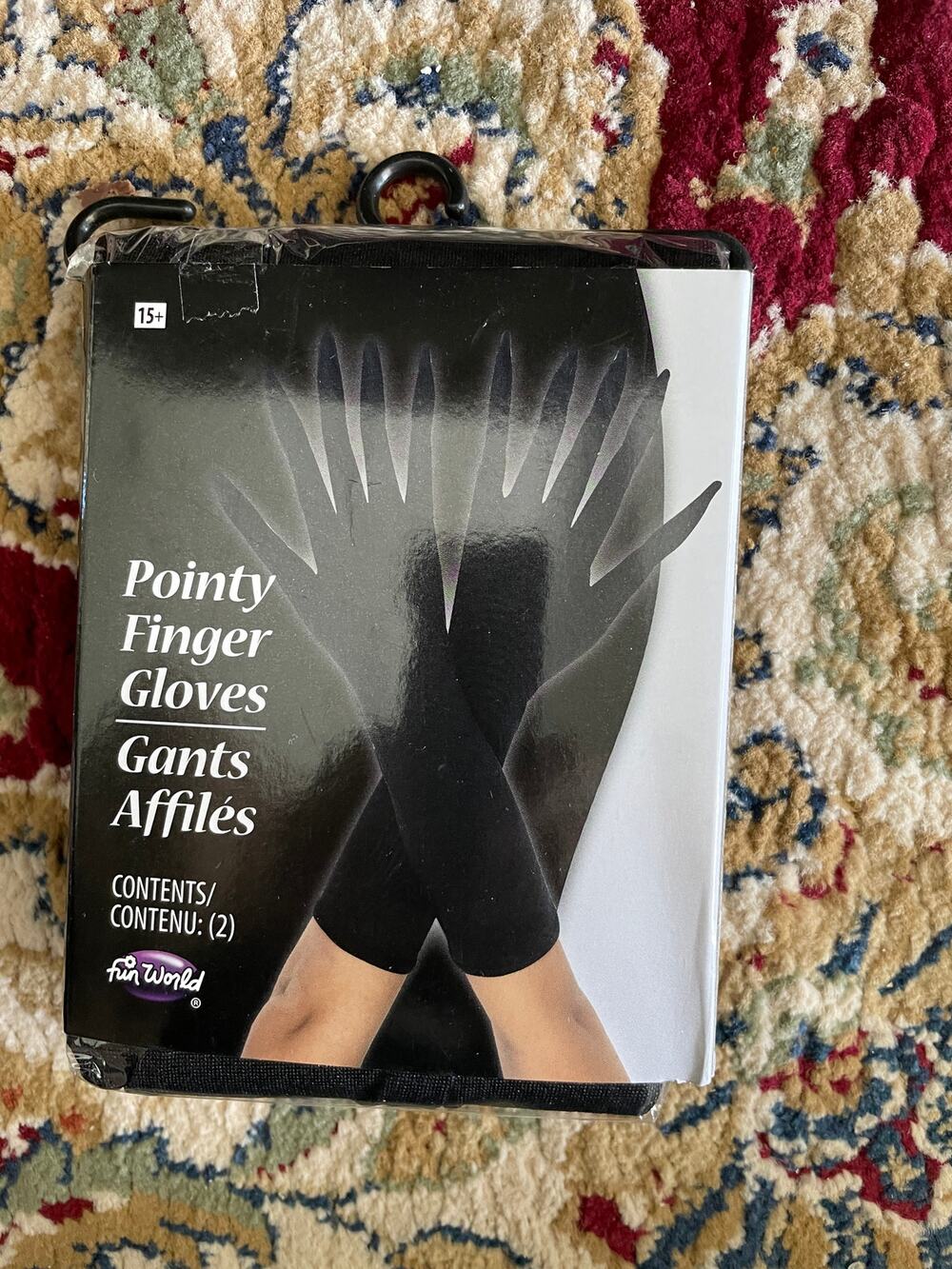 ADULT. CREEPY BLACK POINT FINGER GLOVES HALLOWEEN WITCH GOTHIC COSTUME NEW